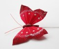 Veren vlinder 10 cm rood 206881
